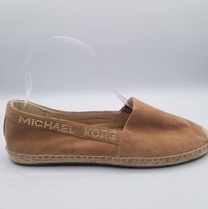 MICHAEL MICHAEL KORS Suede Rhinestone Embellished Espadrille